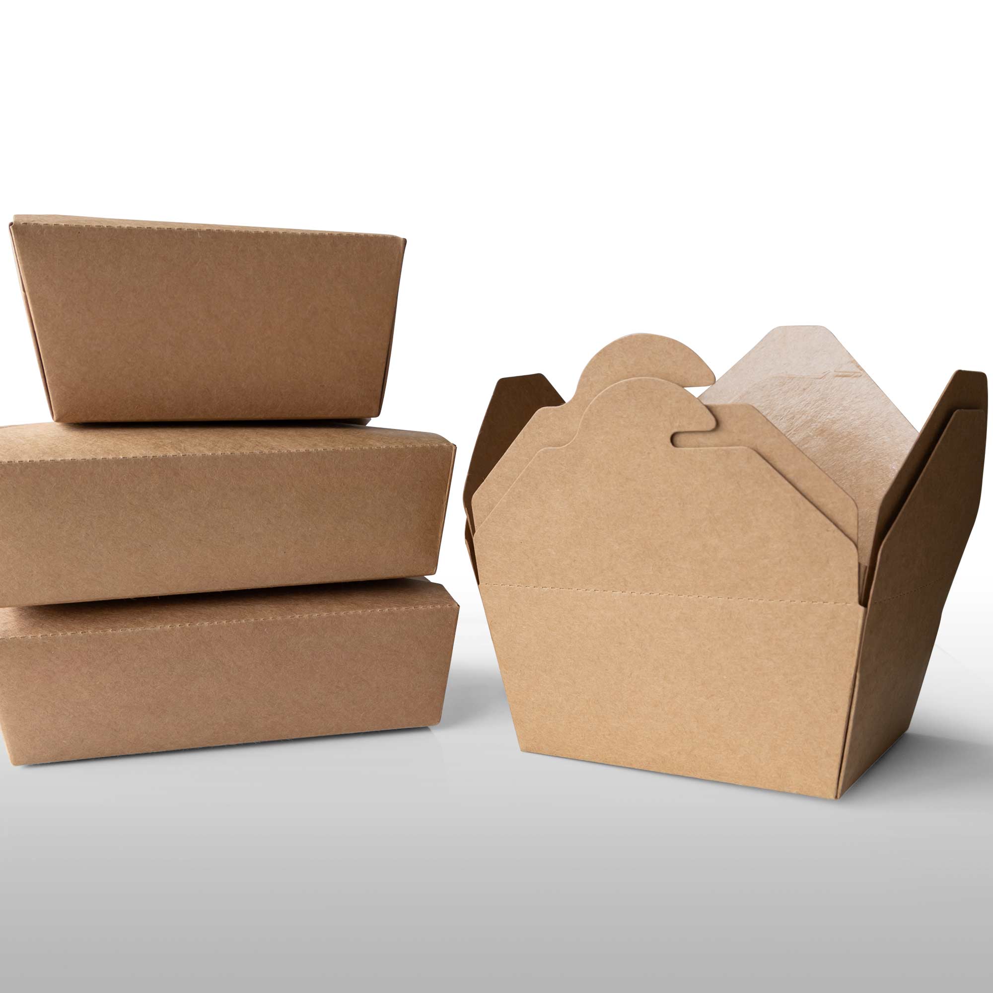 1080ml方形牛皮紙餐盒，適合盛裝韓式炸雞、沙拉等餐點