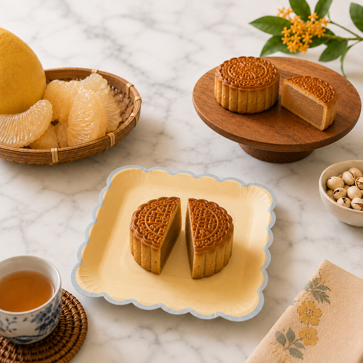 中秋節の食器の組み合わせ:クッキー型ケーキプレート 中秋節の食器の組み合わせ:クッキー型ケーキプレート