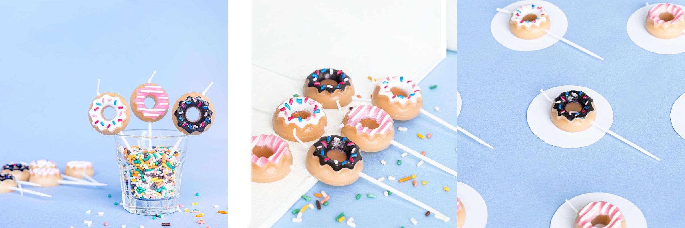 도넛 모양 생일 양초는 당신의 생일 파티에 더 많은 하이라이트와 이야기를 더합니다