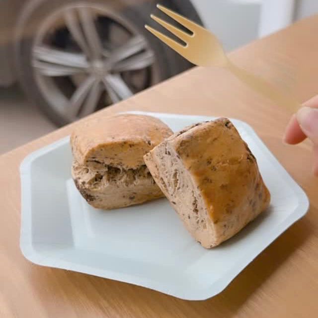 苔曙六角プレートフォークとデザートの組み合わせ 苔曙六角プレートフォークとデザートの組み合わせ