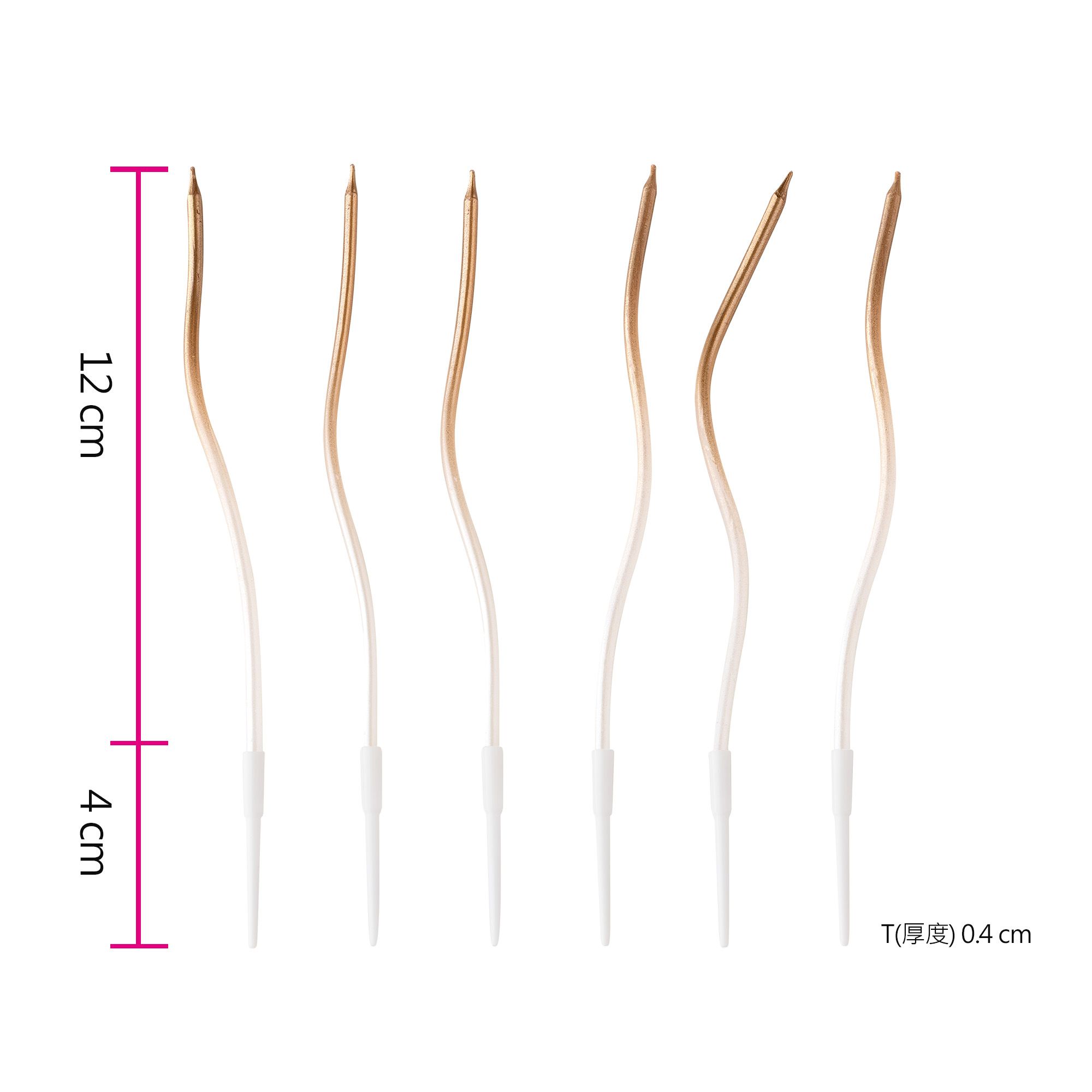 Tair Chu Rose Gold Gradient Spiral Candle: Elegant and Luxurious