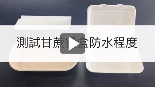 苔曙環保紙餐盒防水測試小影片