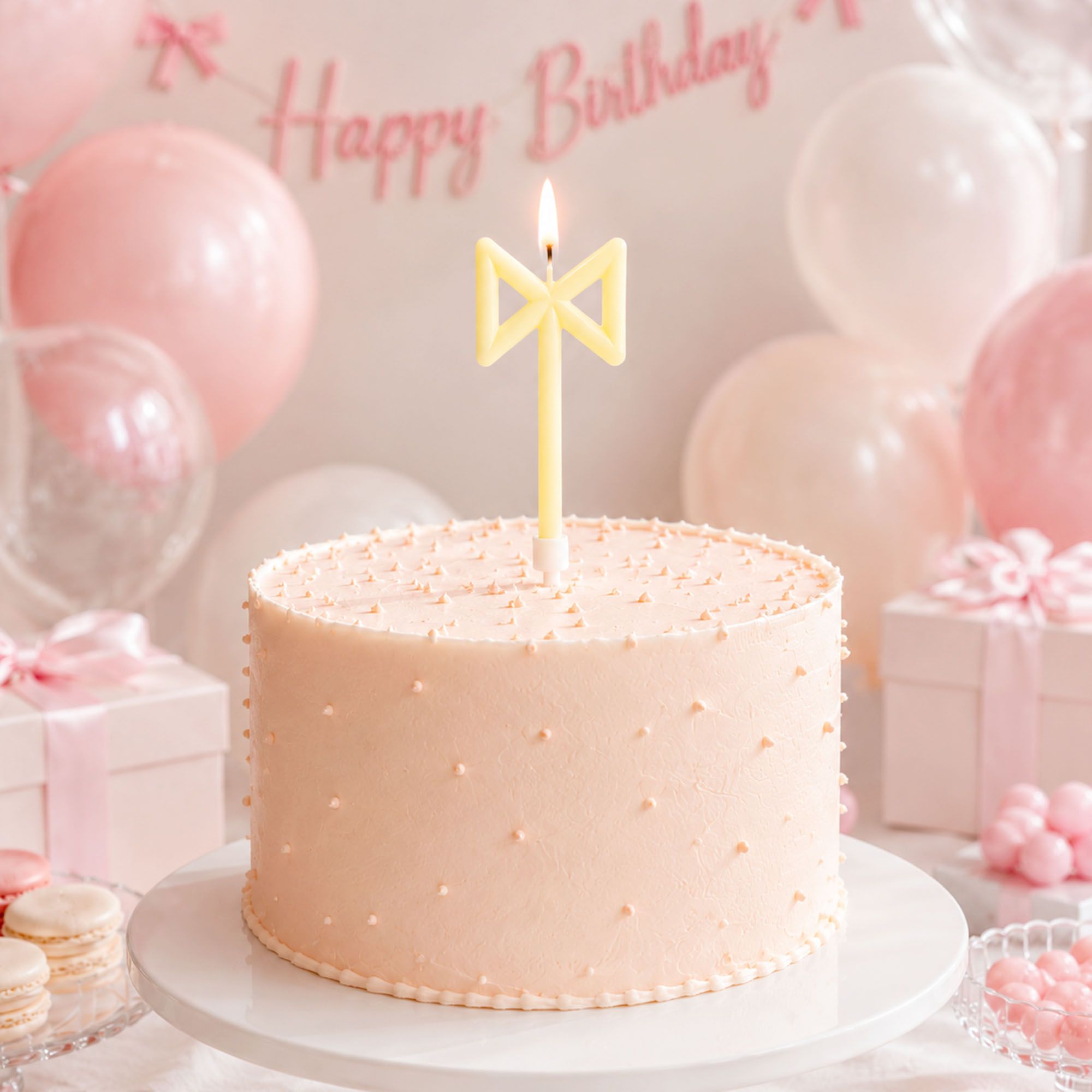 苔曙리본 모양 양초, 생일 양초 苔曙리본 모양 양초, 생일 양초