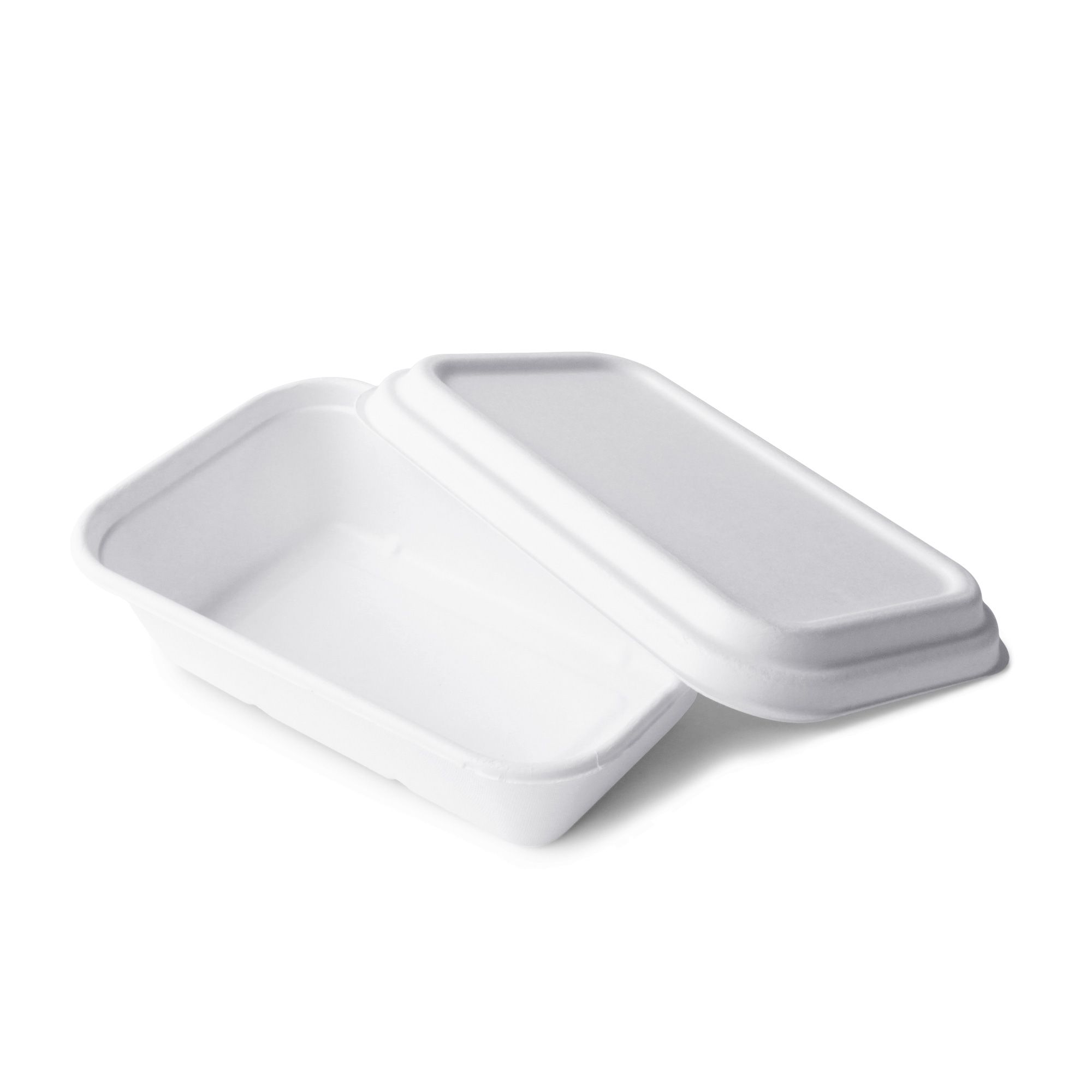 1000ml米白色方形環保甘蔗餐盒